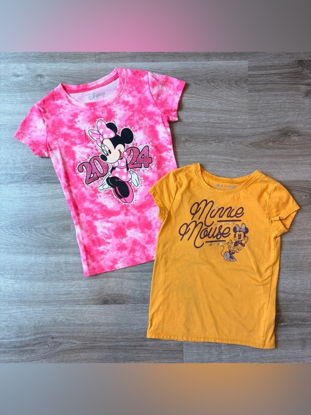 Disney little girls Minnie Mouse short sleeve tees